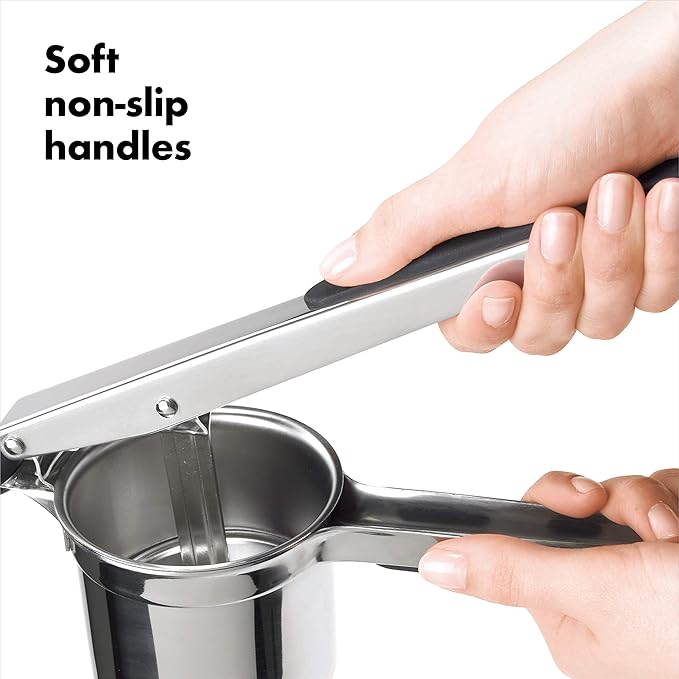 OXO Good Grips Stainless Steel Potato Ricer + NEW OXO Good Grips Garlic Press