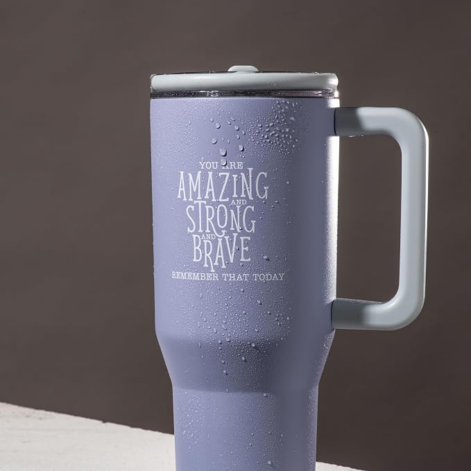 DIVERSEBEE 30 oz Insulated Stainless Steel Tumbler with Lid, Inspirational Birthday Thank You Gifts for Women, Mom, Wife, Girlfriend, Teacher, Her, Nurses, Best Friend, Travel Mug (Cloud)