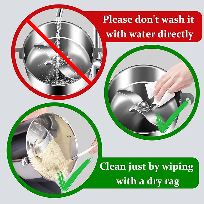 Grain Mill 550g，flour mill ，Grain mill grinder Stainless Steel Flour Wheat Seeds Corn Spices Nut Pill Herbs & Seasonings Dry Grinder Electric Machine grinder for kitchen