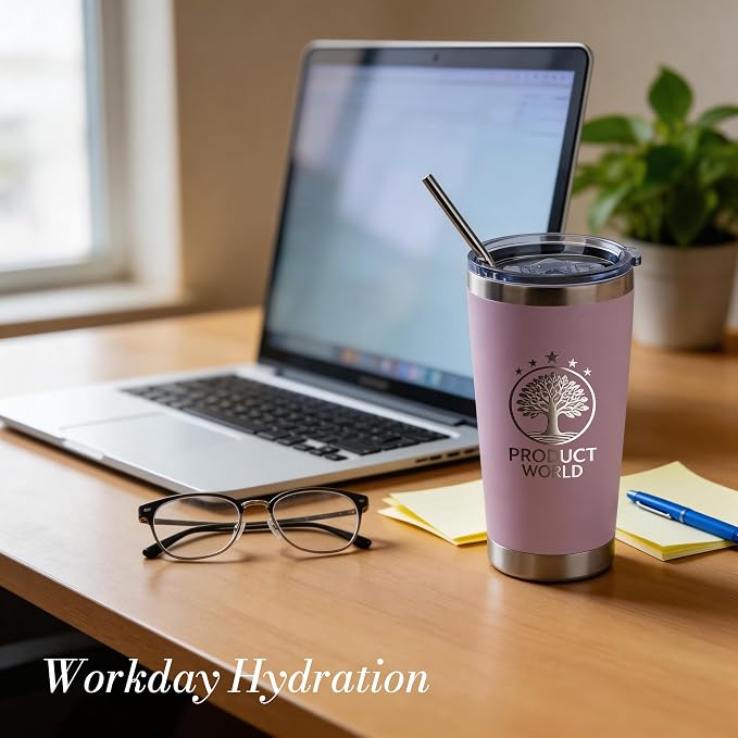 Joyclub Personalized Graduation Gifts 12 Pack Tumblers Bulk 20 oz Colorful Powder Coated Tumbler Bulk Tumblers With Lids and Straws Insulated Travel Coffee Cups Personalized Gift