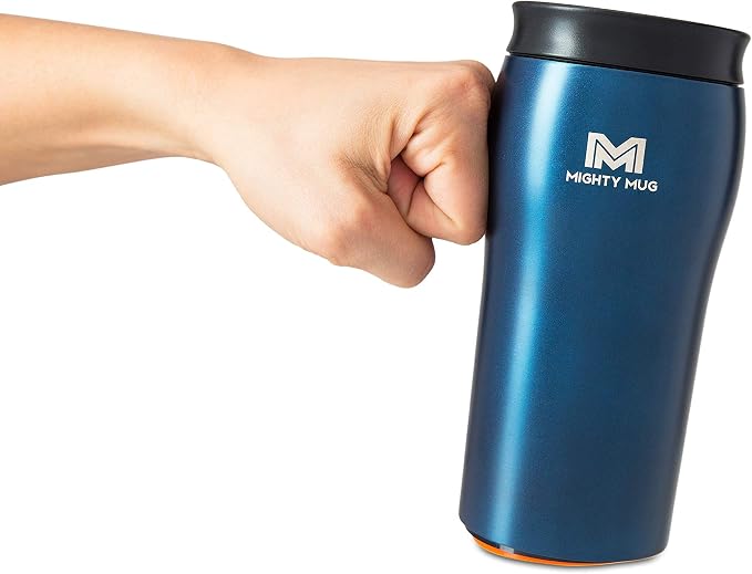Mighty Mug | The Untippable Mug | Grips When Hit, Lifts for Sips | Insulated Stainless Steel Tumbler | Cupholder Friendly | Gifts for Women Men All | Leakproof | 4 Hours Hot / 24 Cold | 12oz | Oceanic