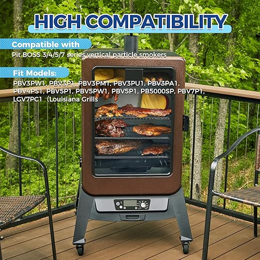Digital Thermostat Controller Kit Replacement for Pit BOSS 3/4/5/7 Series Vertical Pellet Smokers, Come with Temperature Probes and Stainless Steel Grill Clips
