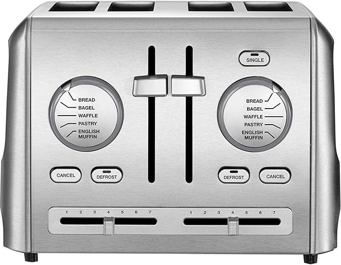 Cuisinart CPT-640P1 4-Slice Custom Select Toaster, Stainless Steel