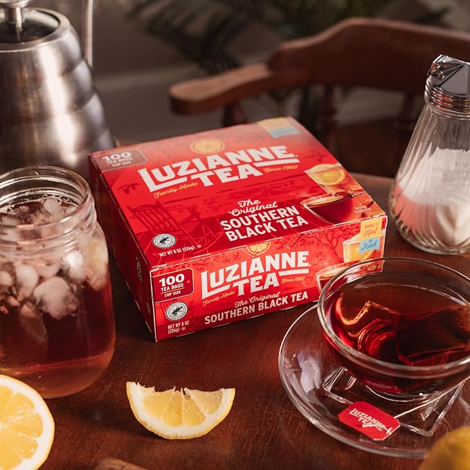 Luzianne Unsweetened Iced Tea Bags, Family Size, 100ct Box (Pack of 1)
