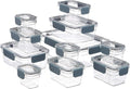 Amazon Basics Tritan Plastic Food Storage Containers with Airtight Locking Lids, 11 Containers, Clear, 22-Piece Set