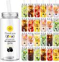 Skylety 24 Pcs Thank You Gifts Bulk, Back to School Gifts for Teachers 14 oz Plastic Cups with Lids and Straw Employee Appreciation for Coworkers, Office Staff, Team, Volunteer, Nurse