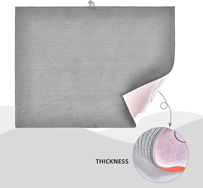 Topiary Chinoiserie Ginger Jar Dish Drying Mat For Kitchen Counter Microfiber Absorbent Dish Draining Reusable Washable Extra Large 18"X24"