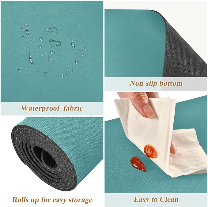Dark Teal Trivet Table Runner for Hot Pan Pots Heat Resistance Pot Holders Anti-Slip Hot Pad Mats 11.8 * 39.4 Inches