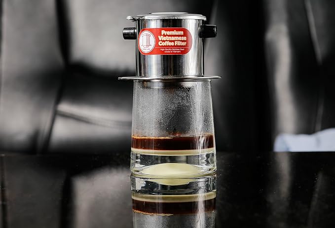 2 x Stainless Steel Vietnamese Coffee Filter Press 8 oz. Works well w/French Grind Coffee. Gravity Insert