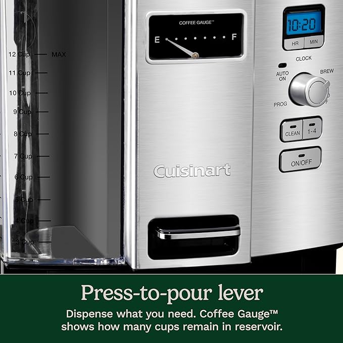 Cuisinart Coffee Maker, 12 Cup Programmable Drip Coffeemaker with Auto Shut-Off, Self cleaning, Home & Office Coffee Machine, DCC-3000NAS, Black