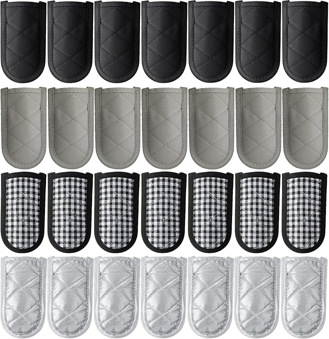Patelai 24 Pcs Cast Iron Skillet Handle Covers, Pot Handle Covers Heat Resistant, Hot Pan Sleeve Skillet Mitt Holder Non Slip for Kitchen Cooking BBQ and Baking Cookware Tools
