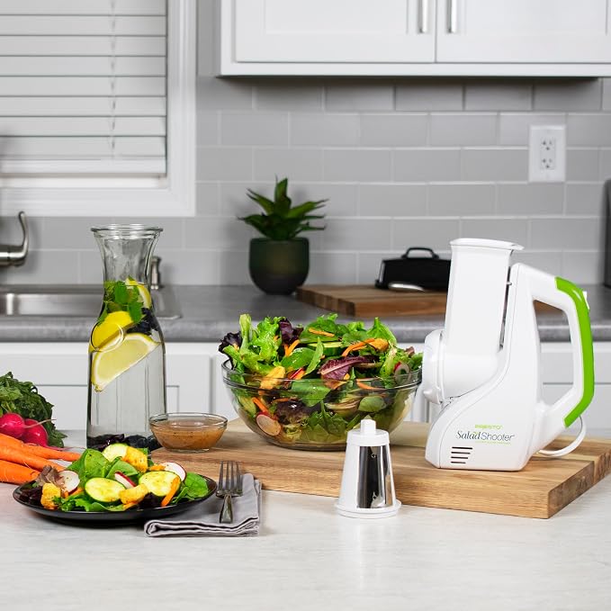 Presto Salad Shooter Electric Slicer/Shredder,White (Pack of 2)