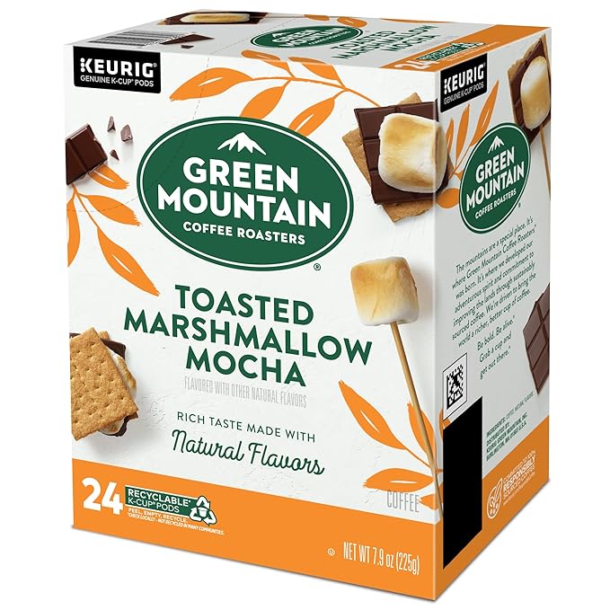 Green Mountain Coffee Roasters Toasted Marshmallow Mocha Keurig Single-Serve K-Cup Pods, Light Roast Coffee, 96 Count (4 Packs of 24)