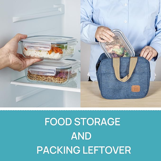 Vtopmart Large Glass Food Storage Containers with Airtight Lids