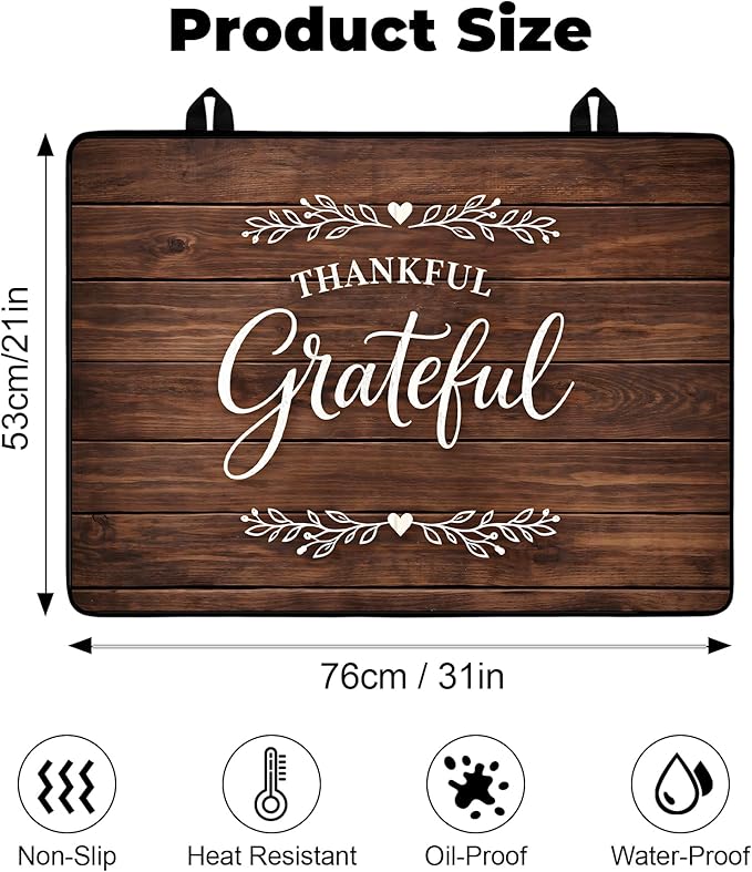 Stove Top Cover- Mat for Electric Stove Protector with Anti-Slip Rubber Coating Dish Drying Mats Scratch-Resistant (Board, 30" x 21")