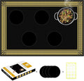 Large Newly-Enhanced Silicone Induction Cooktop Protector Cover Stove Mat 21.2"x35.4"(Magnetic) | 300°C (572°F) Heat-Resistant | Power Boost Compatible | Prevents Pot Sliding & Scratches,Black_Gold