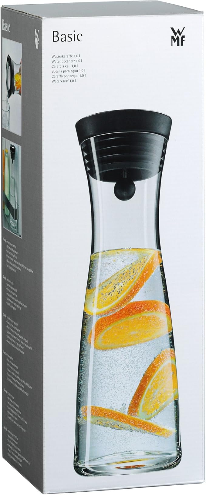 WMF Basic Water Decanter 1L, Black, 14 x 38 x 13.7 cm