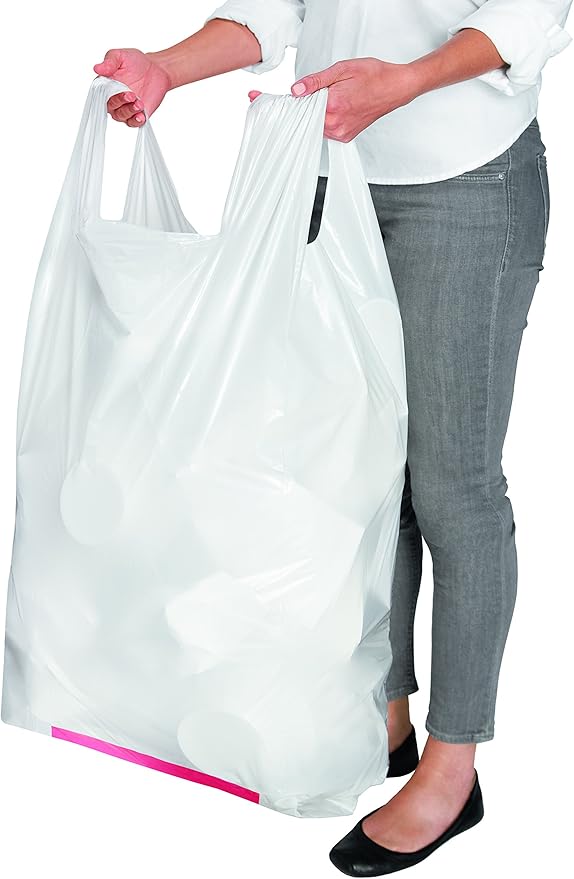 Hippo Sak - Tall Kitchen Garbage Bags with Ergonomic Handles - 13 Gallon Trash Bags - Super Strong, Patented Reinforced Bottom and Leak Proof Tall Kitchen Trash Bags - Heavy Duty Trash Bags (90 Count)