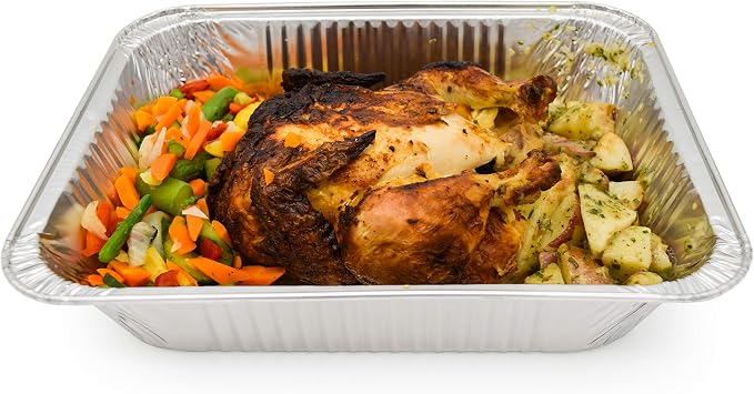 (120 Pack) Premium Lasagna Pans 14" x 10" x 3” Heavy Duty l Disposable Aluminum Foil for Roasting Turkey, Baking, or Cooking