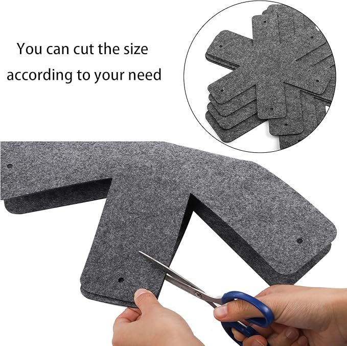Cedilis Set of 40 Pan and Pot Protectors, Thick Felt Cookware Protector for Stacking, Anti-Slip Pots and Pans Dividers Separator Pads to Avoid Scratching When Stacking, 4 Different Size