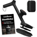 ThermoMaven Bristle-Free BBQ Grill Brush - No Wire Risk Steam Cleaner Removes Burnt Grease Fast - 17" Cool-Touch Handle, Scraper & 3 Replaceable Heads for Gas, Charcoal & Cast Iron