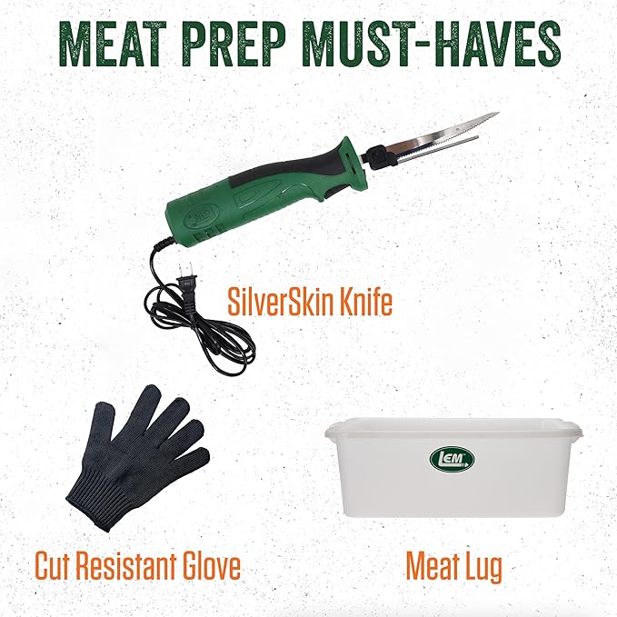 LEM Products SilverSkin Pliers, Pliers for Meat and Game, Stainless Steel, Green