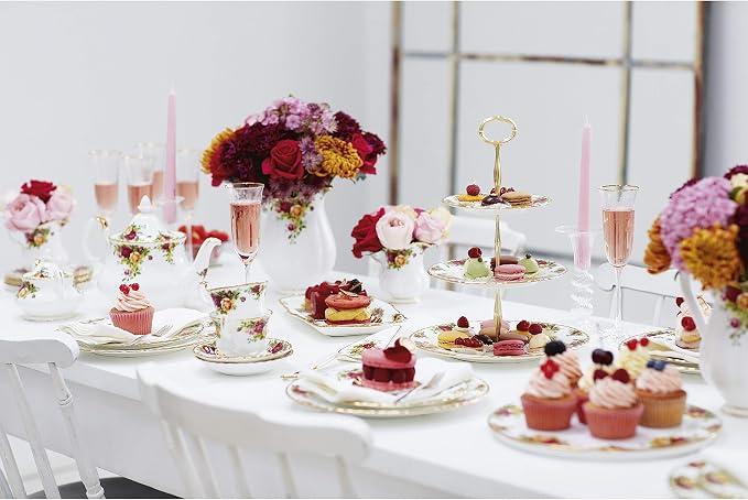 Royal Albert Old Country Roses 3-Piece Set (Teapot, Sugar & Creamer)
