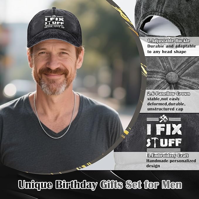 Birthday Gifts for Mens Him Who Have Everything, Fathers Day Gift, Dad Gifts, Unique Dad Gift Baskets for Men Husband Brother Boyfriend Funny Thank you Gifts Ideas Grandpa Uncle Presents Black