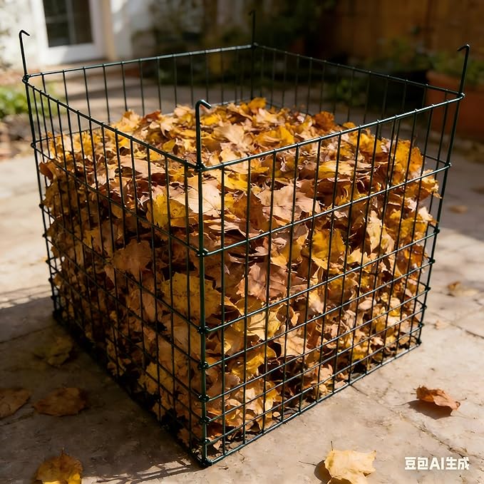 Garden Wire Compost Bin 36x36x30 inches, Green, Garden Bed Fencing