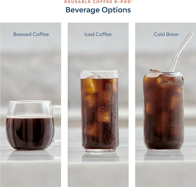 Bruvi Reusable Coffee Pod | 2 Pack | Only Reusable Pods Compatible with Bruvi Single-Serve Coffee System | Durable Design | Use Your Own Coffee