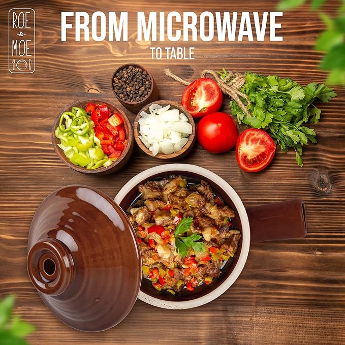 Set of 2 Roe & Moe Egg Cooker - Non-Stick, Ceramic Microwave Egg Poacher with Dome Chimney Lid- Savor the Joy of Culinary Adventures, from Poached Eggs to Delicious Soups with our Microwave Steamer