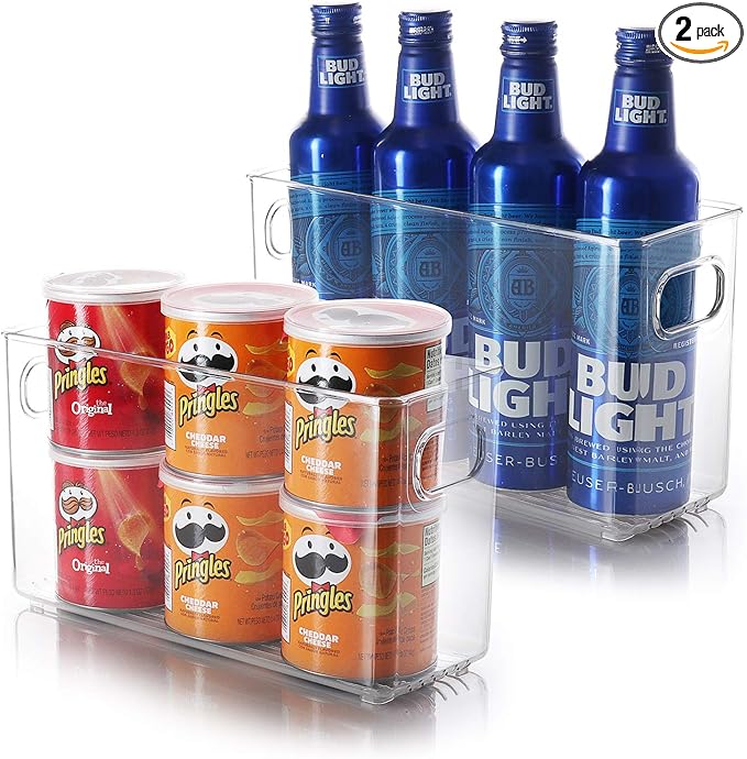 StorageBud Pantry Organization And Storage - Refrigerator Organizer Bins - Stackable Clear Fridge & Freezer Organizer - Great For Pantry, Storage, Fridge, Freezer