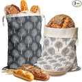 Sourdough Bread Bags & Proofing Bowl Covers, 2 Pack Reusable Beeswax Bread Bag with Cotton Sourdough Bowl Cover, Bread Bags for Homemade Bread to Keep Fresh Longer