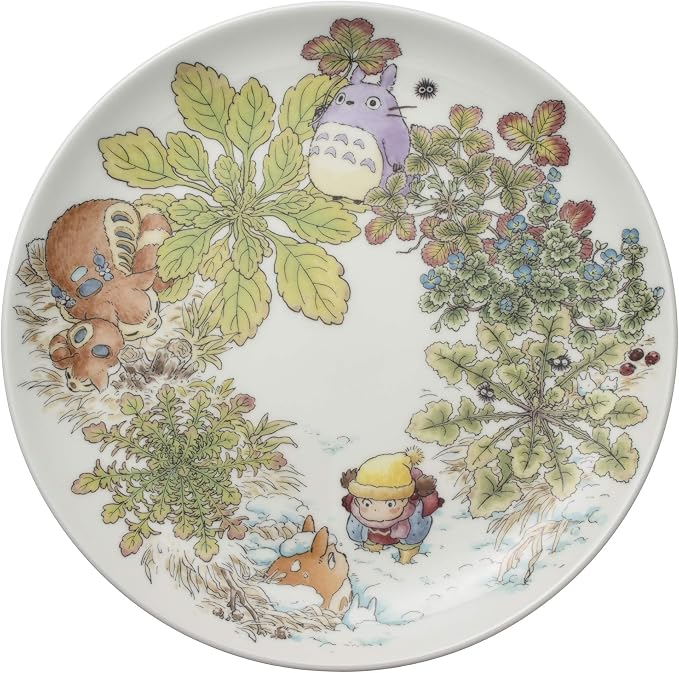 Noritake T50116A/4660-1 My Neighbor Totoro Plate 9.1 inches (23 cm), Oinu no Fuguri Edition, Microwave Safe, 1 Piece
