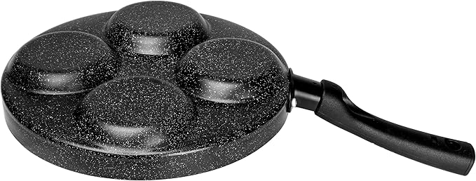 MyLifeUNIT Egg Frying Pan, 4-Cup Nonstick Fried Egg Pan, Aluminum Egg Cooker Pan with Lid and Spatula