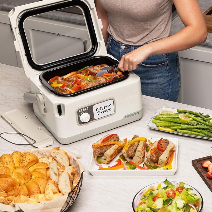 Presto 06030 8-quart Nomad Traveling Slow Cooker, Locking Lid, Dry Erase Board