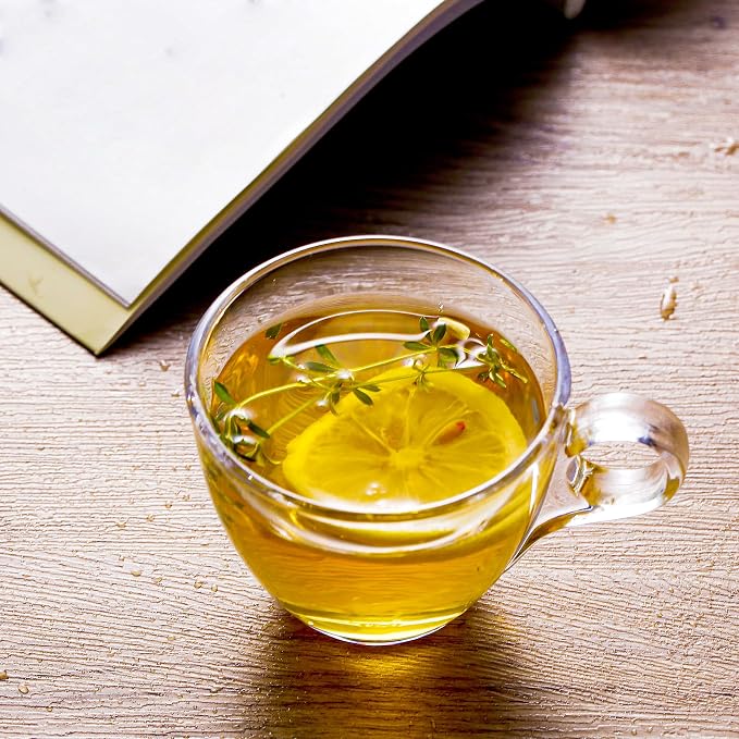 Glass Coffee Mugs with Handle - 6 oz Clear Small Glass Tea Cups for Tea, Espresso Coffee, Hot Chocolate, Dishwasher Safe