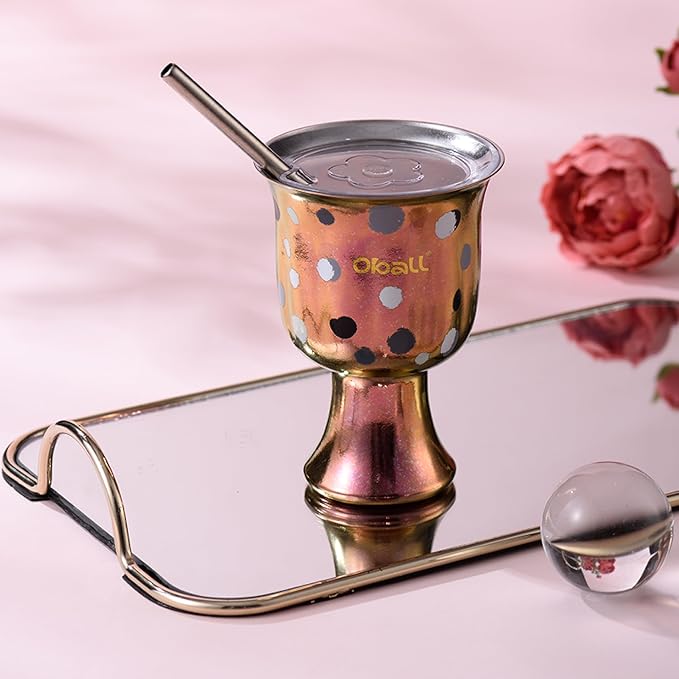 OBALL 10 oz Pure Titanium Coffee Cup with Lid and Straw, Mini Mug, Pink | No Metallic Taste, Lightweight