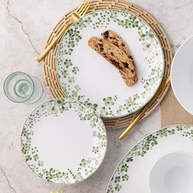 Noritake Bloomington Road Green 4-Piece Place Setting, Serving for 1