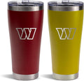 The Memory Company Officially Licenced NFL 30OZ Tumbler Set - 2-Pack Home & Away Stainless Steel Insulated Tumblers with Straws, Double Wall Vacuum Sealed Football Fan Drinkware