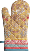 Maison d'Hermine Oven Gloves 100% Cotton Oven Mitt 7" x 13" with Loop Heat Resistant BBQ Cooking Gloves Baking Grilling Gifts for Mothers Day Spring/Summer (Pack of 1, Marquise)