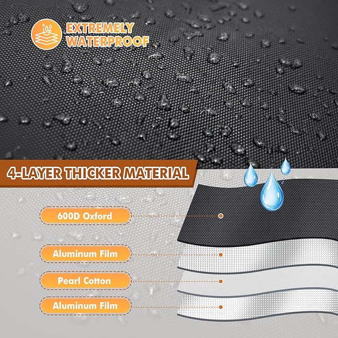 MayBee Winter Bee Hive Wrap for 10 and 8 Frame Beehives, 600D Oxford Cloth Adjustable Beehive Wrap for 2 Deep Hive Boxes, Waterproof, Windproof, Lightweight, Reusable, 76.8" x 18.1"