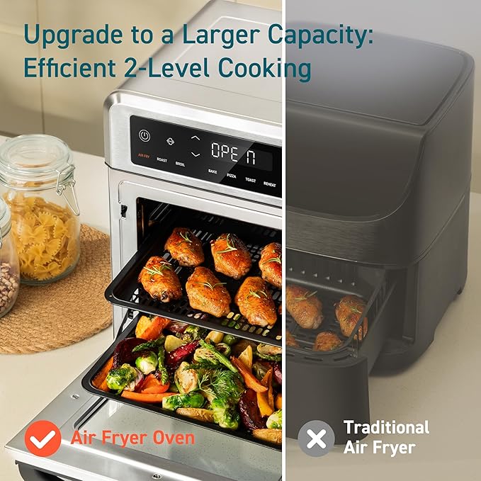 COSORI Air Fryer Oven, 13QT, 11-in-1, Rotisserie, Max 450°F, 6 Accessories
