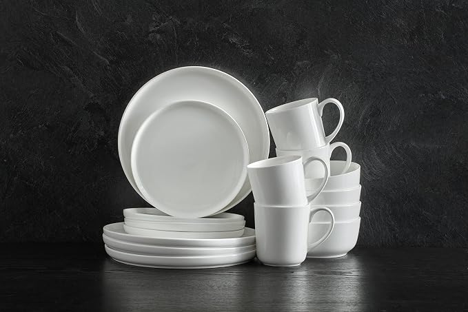 Mikasa 5266100 Samantha Chip-Resistant 16 Piece Set, Service for 4 White