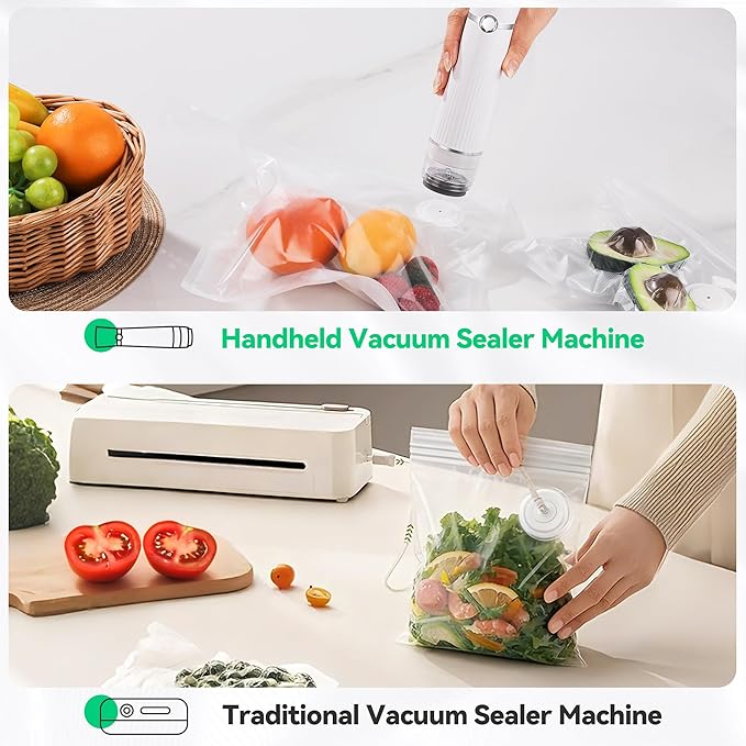 Vacuum Sealer Bags 30PCS Reusable Sealing Zipper Bags BPA-Free 2 Size (8.3 x 8.7 inch, 10.2 x 11 inch) for Food Storage Freezer & Sous Vide, Compatible with ORMEO HOME Sealer Machine