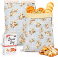 Beeswax Bread Bags for Sourdough, 2 Pack Reusable Bread Bag for Storage XL 17x13 Inch, Large Canvas Lined Bags for Homemade Sourdough - Keep Fresh, Freezer Safe