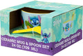 Silver Buffalo Disney Lilo and Stitch Tropical Water Ceramic Soup Mug with Spoon Set, 24 Ounces