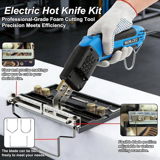【New Model】 Foam Cutter Electric Hot Knife, Foam Cutting Tool Kit,Air Cooled 200W Styrofoam Cutting Tool Kit for Cutting Foam Board Insulation, EPP, EPS, XPS, EVA