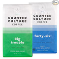 Counter Culture Whole Bean Coffee 2-Pack (Big Trouble - Medium Dark Roast & Forty Six - Organic Dark Roast) Sustainably Sourced, B Corp - Whole Coffee Beans - Kosher, Gluten Free, Nut Free - 12oz Bags
