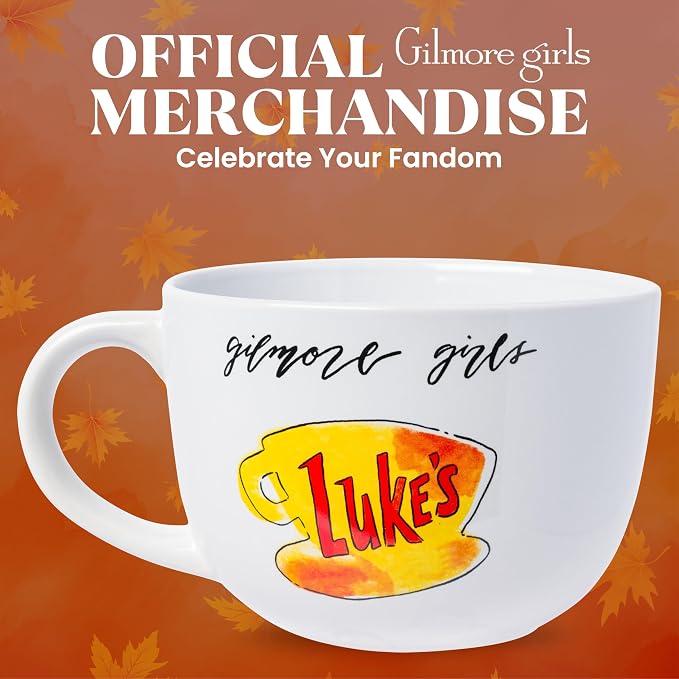 Silver Buffalo Gilmore Girls Luke's Diner Logo Ceramic Soup Mug, 24 Ounces